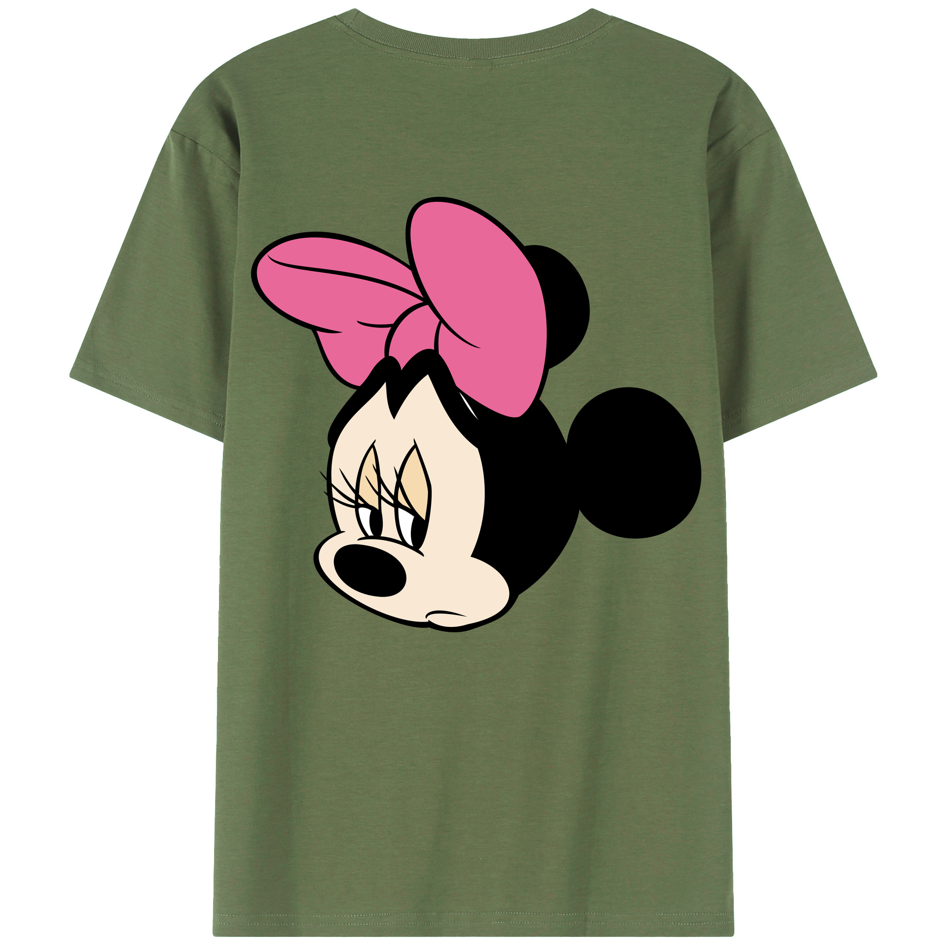 ミッキーマウス Mickey Mouse 綿100％ メンズ半袖Tシャツ（バックプリント） 通気性
